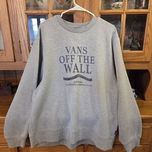 Vans Off The Wall Gray Crewneck Sweater